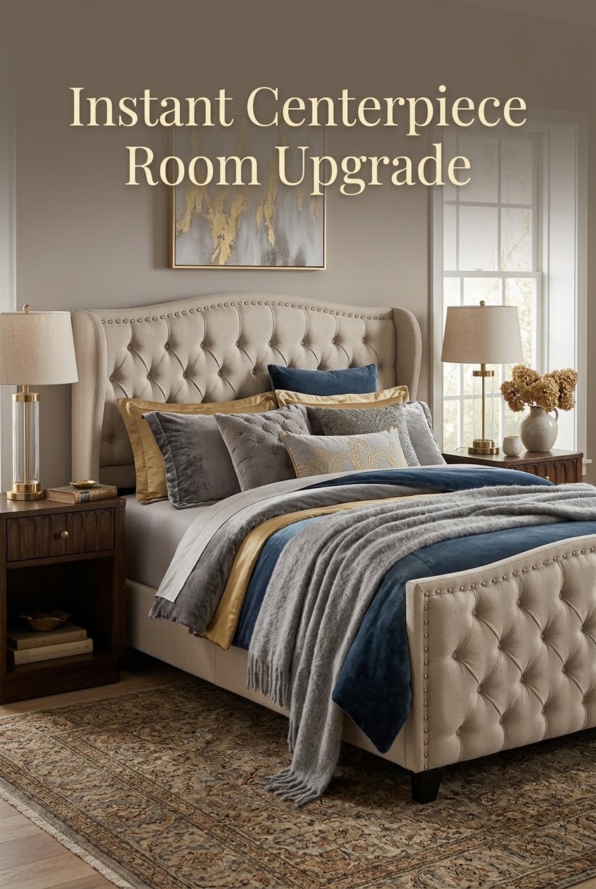 The Art of the Cocoon: How to Style a Cream Wingback Bed for Timeless Warmth