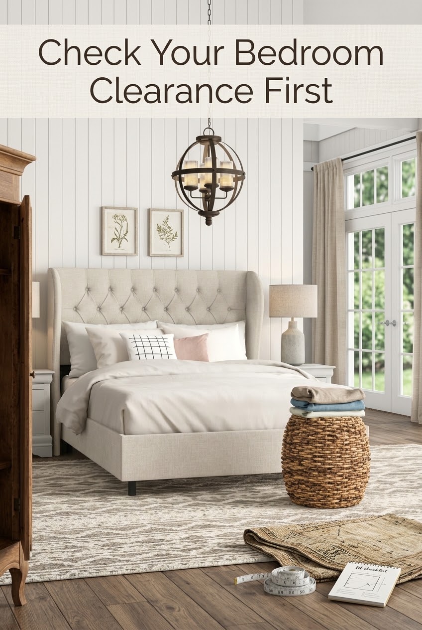 How to Style a Tufted Wingback Bed with Warm, Earthy Boho Textures