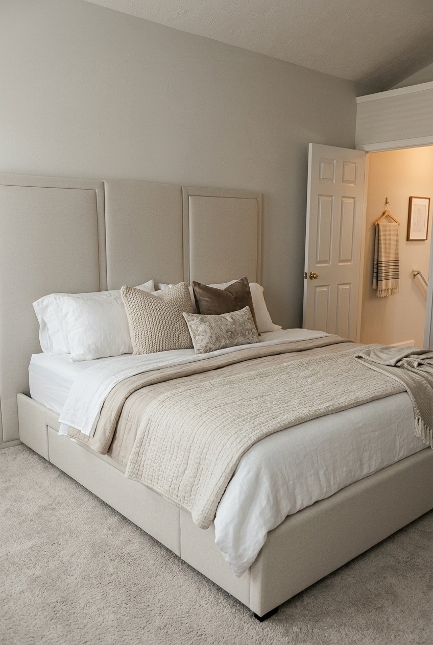 How to Style an Upholstered Storage Bed with High Headboard for Timeless Elegance