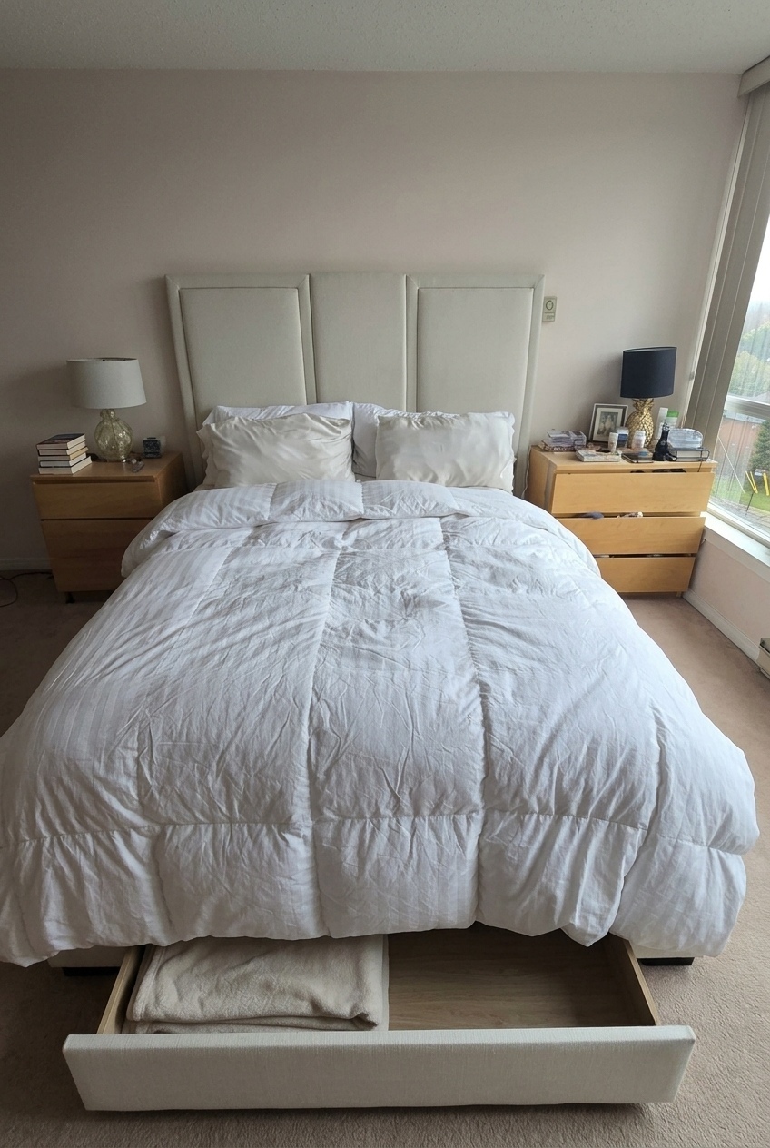 How to Style an Upholstered Storage Bed with High Headboard for Timeless Elegance