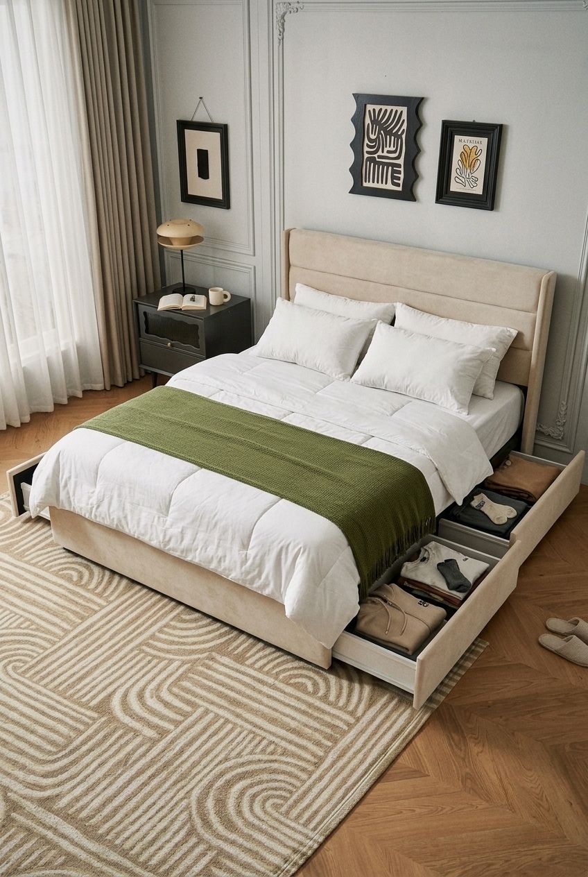 The Art of Layering: Styling a Cozy Upholstered Storage Bed Frame for Quiet Luxury