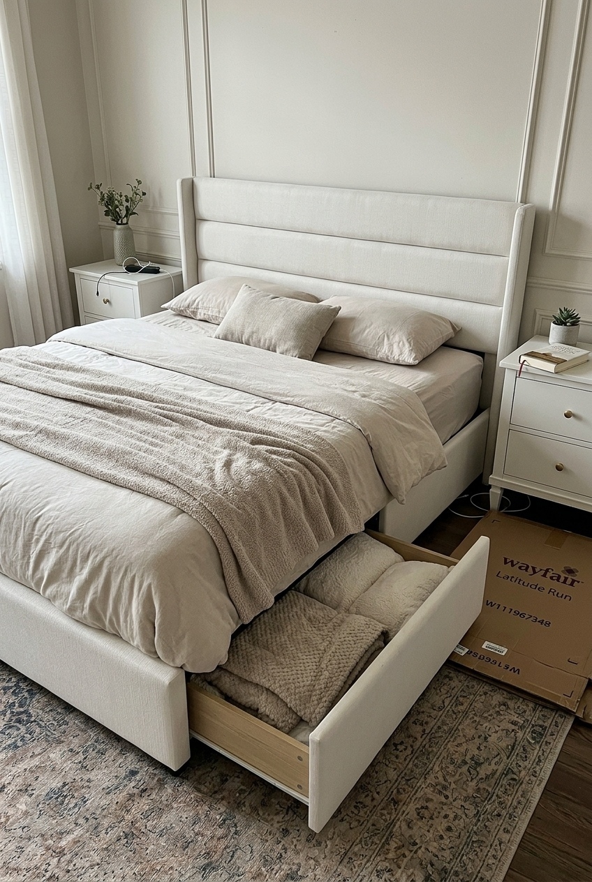 The Art of Layering: Styling a Cozy Upholstered Storage Bed Frame for Quiet Luxury