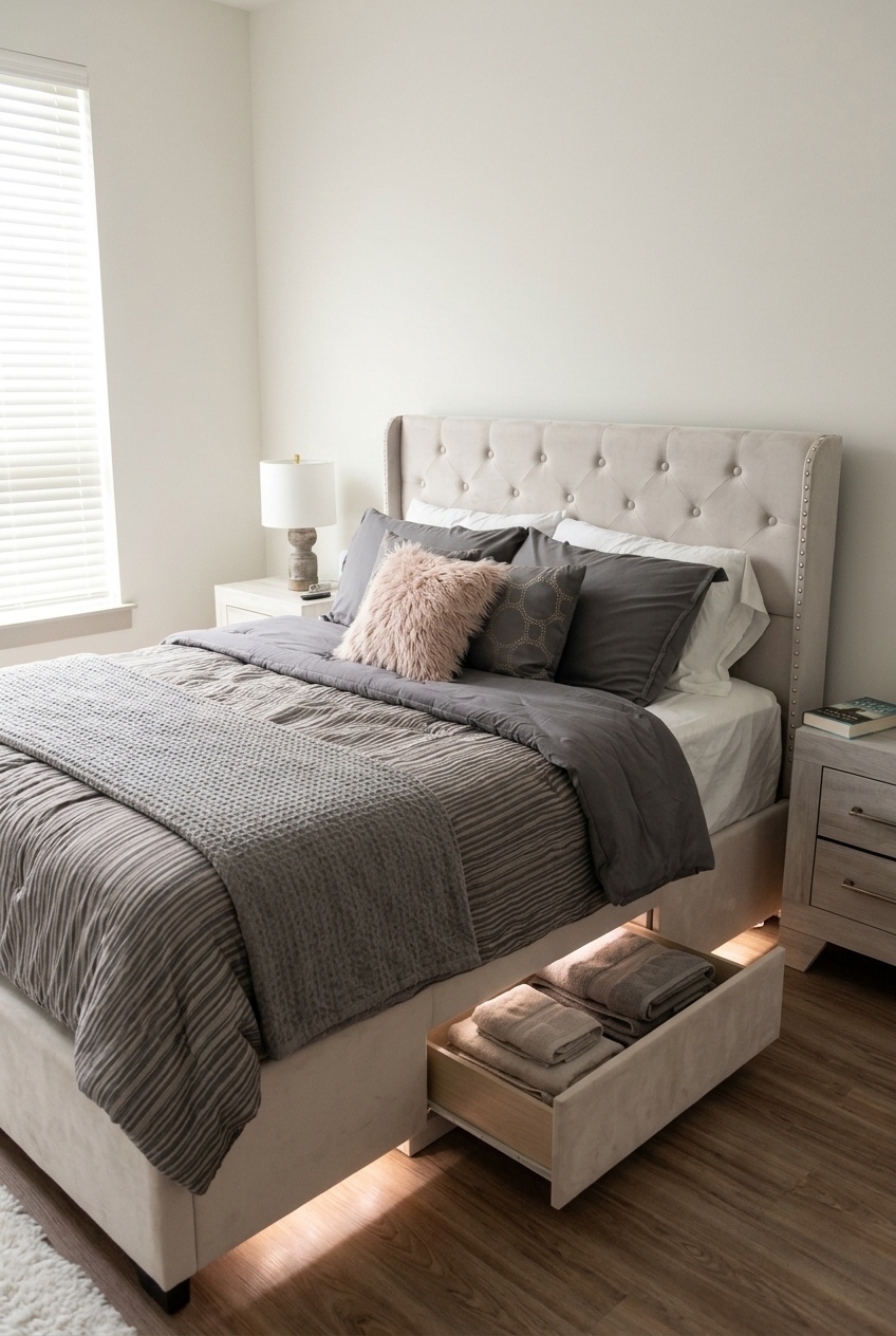 The Art of Curated Rest: Layering Texture Around a Velvet Storage Sanctuary