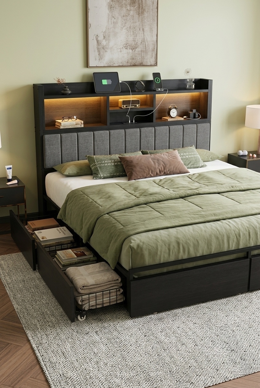 Elevating the Sanctuary: How to Style a Linen Upholstered Storage Bed Frame