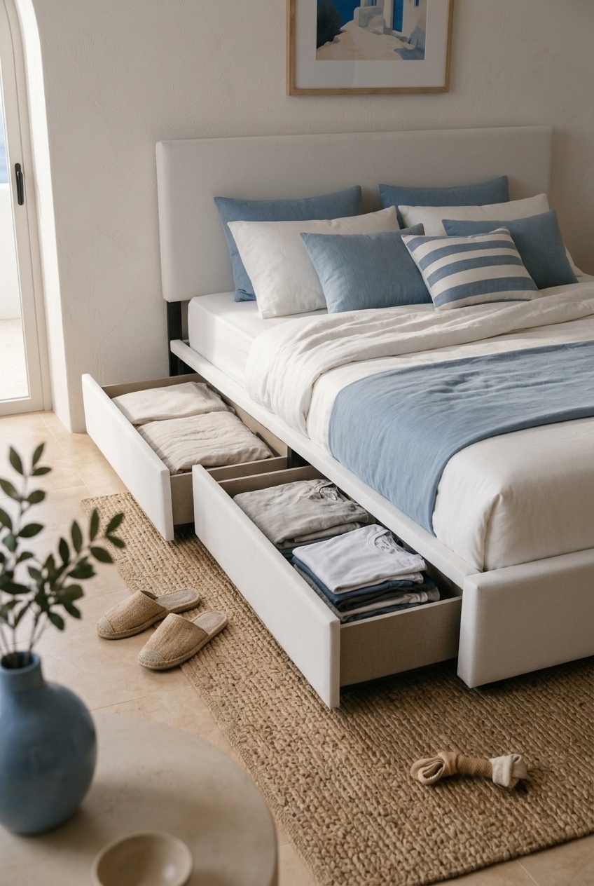 Harmonious Sanctuary: How to Style an Upholstered Storage Bed with 4 Drawers