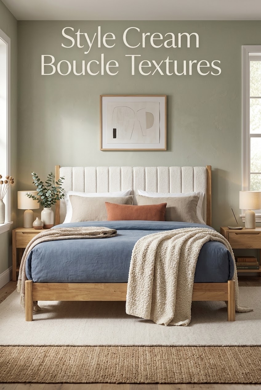 The Art of Tactile Restraint: How to Style a Cream Boucle Headboard in a Minimalist Bedroom