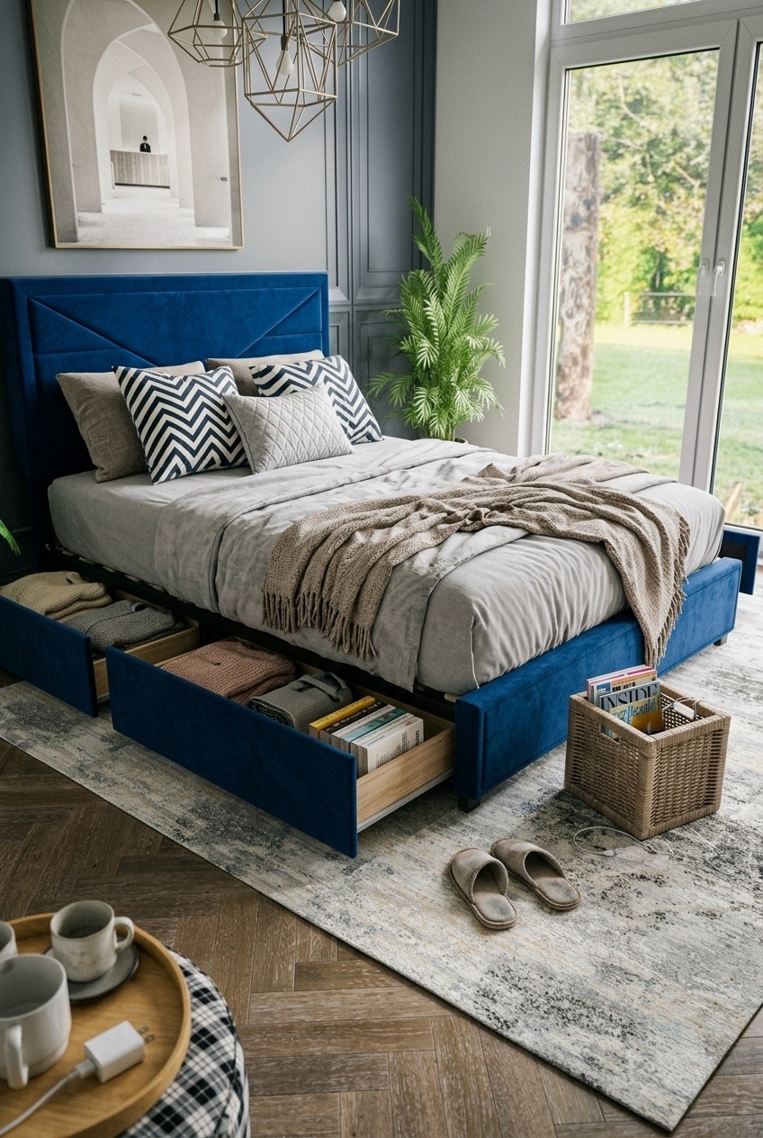 Sculpting Serenity: The Art of Styling a Minimalist Upholstered Storage Platform Bed